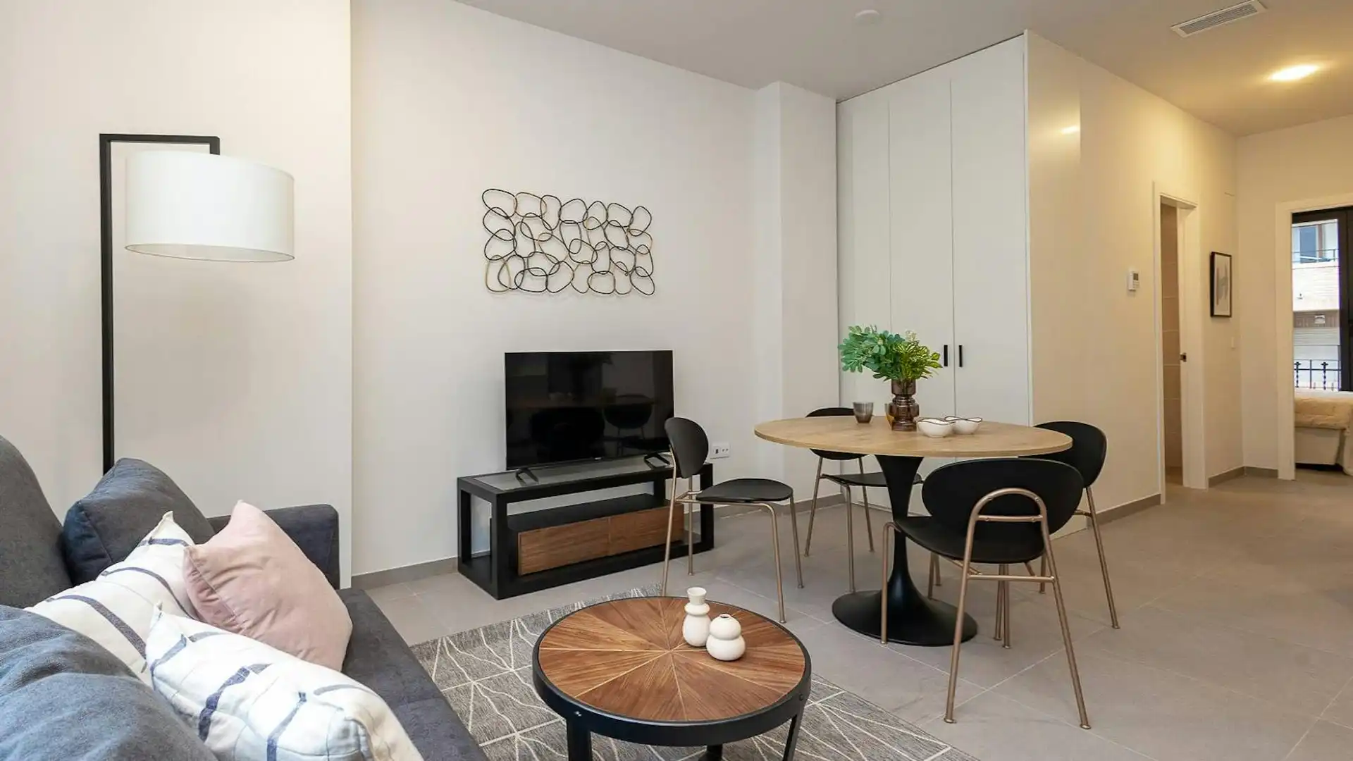 Wohnzimmer von Wohnung zur Miete in Valencia mit Klimaanlage, Heizung und Möbliert