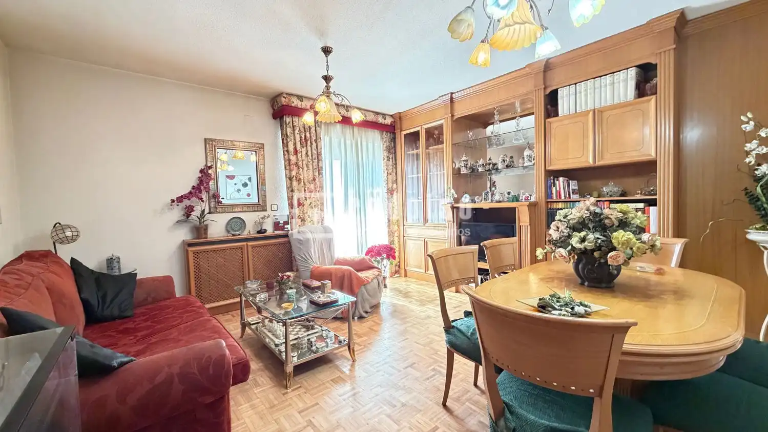 Living room of Flat for sale in Leganés  with Heating, Parquet flooring and Terrace