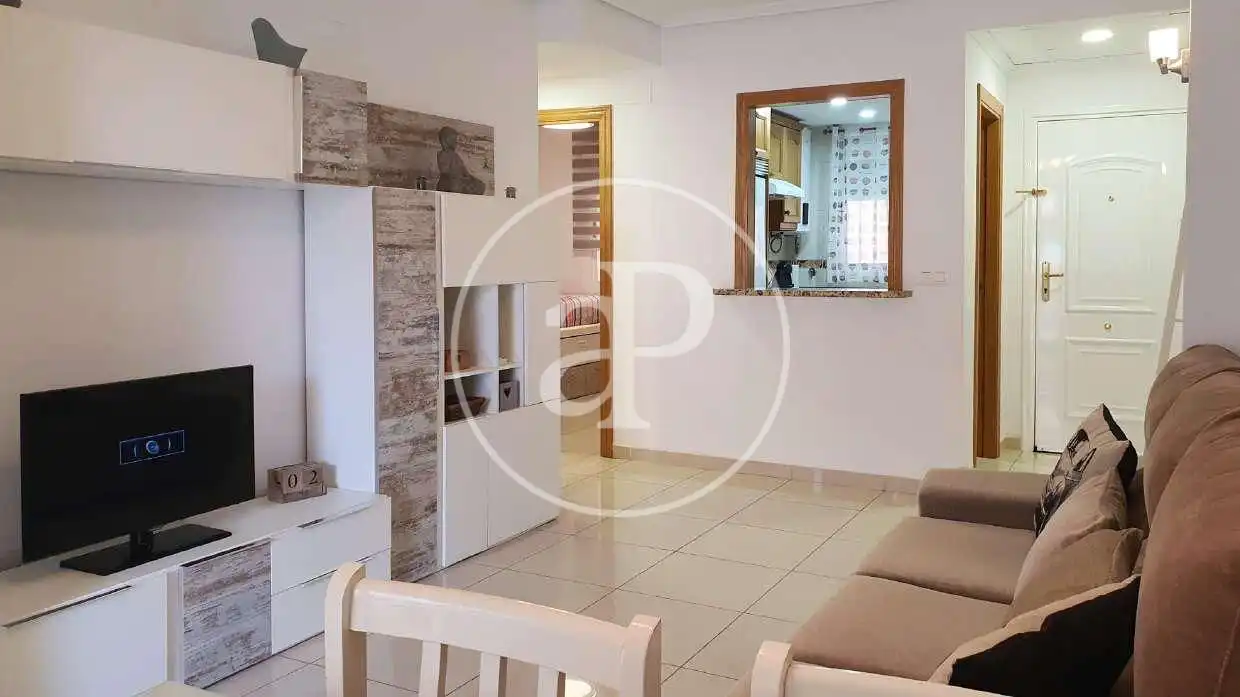 Sala d'estar de Pis en venda en Oropesa del Mar / Orpesa amb Aire condicionat, Calefacció i Jardí privat