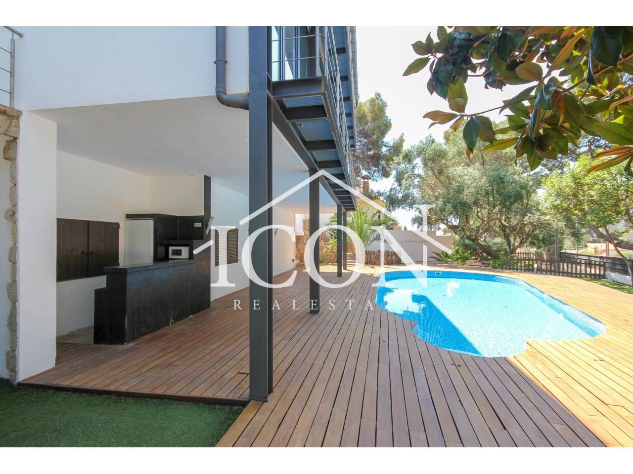 Garden of House or chalet to rent in Castelldefels  with Air Conditioner, Heating and Private garden