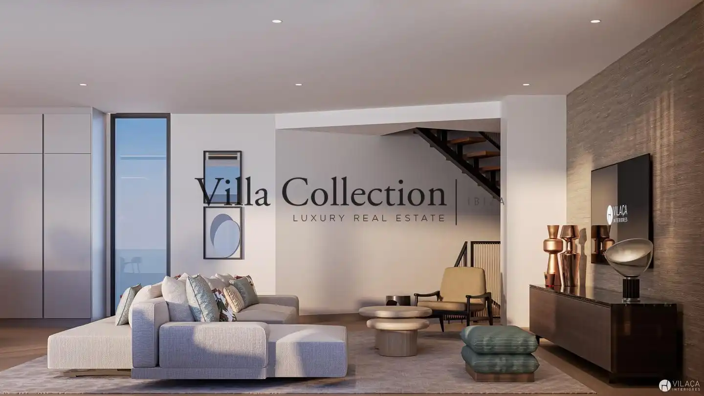 Living room of Houses for sale in Santa Eulària des Riu  with Air Conditioner, Heating and Terrace