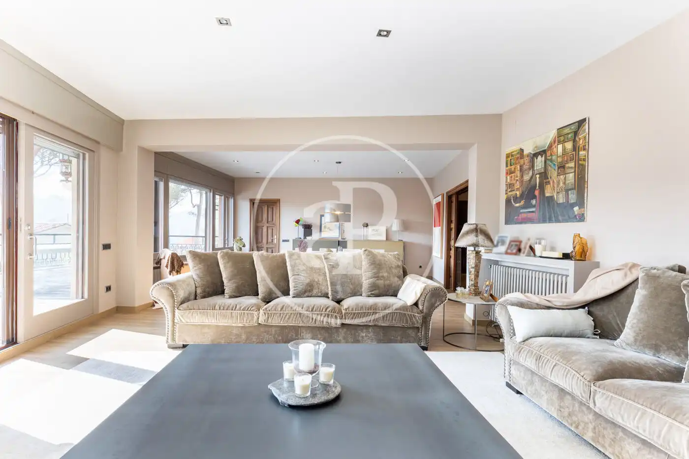 Living room of Houses for sale in Sant Cugat del Vallès  with Air Conditioner, Heating and Private garden