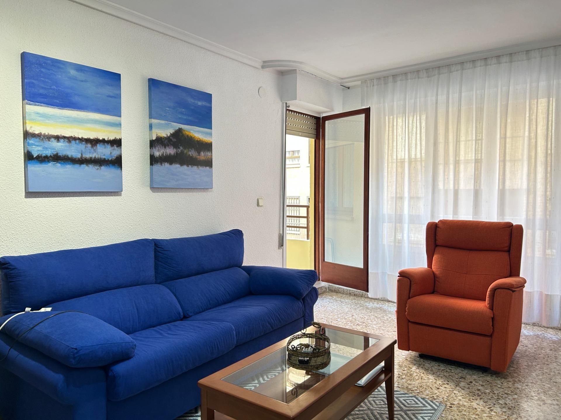 Living room of Flat for rent in Castellón de la Plana / Castelló de la Plana  with Furnished and Balcony