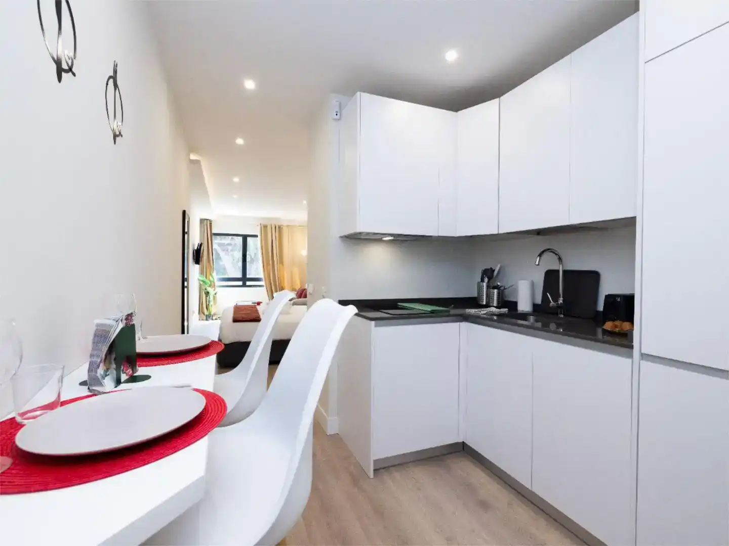Cocina de Apartamento de alquiler en Madrid con Aire acondicionado y Amueblado