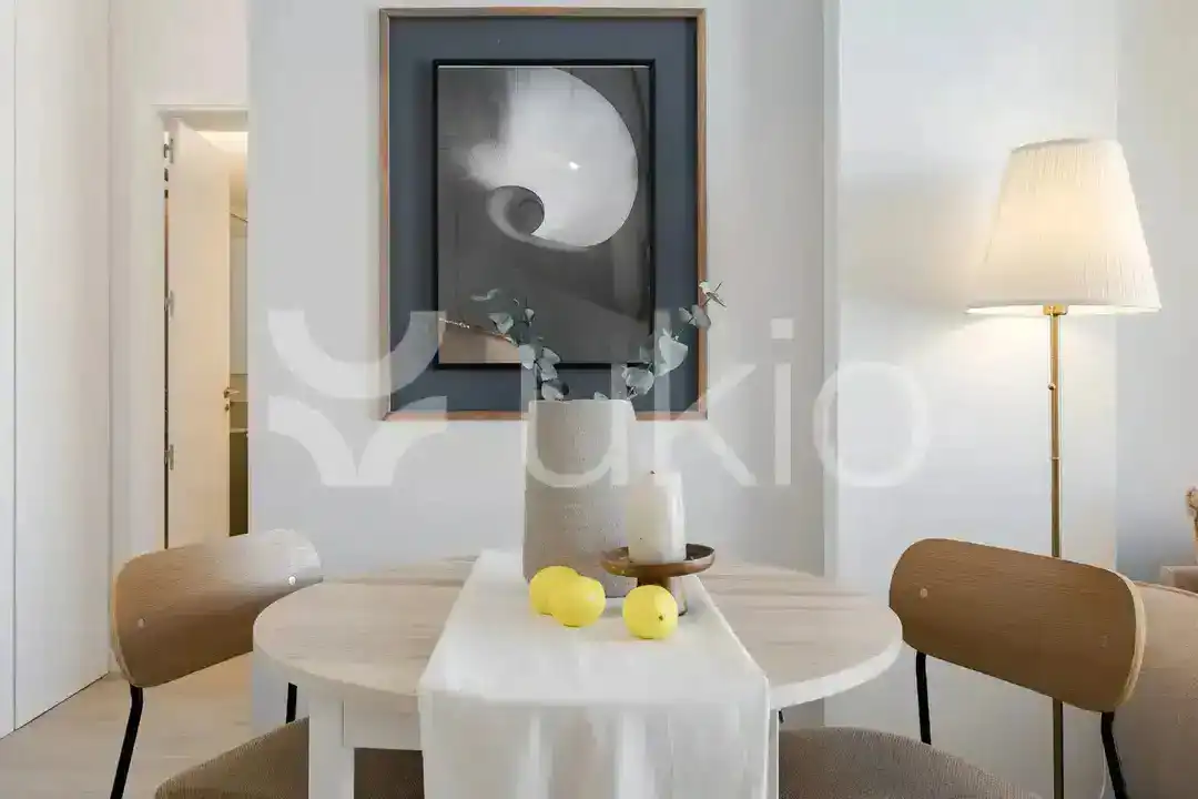 Menjador de Apartament de lloguer en Madrid amb Aire condicionat, Calefacció i Moblat