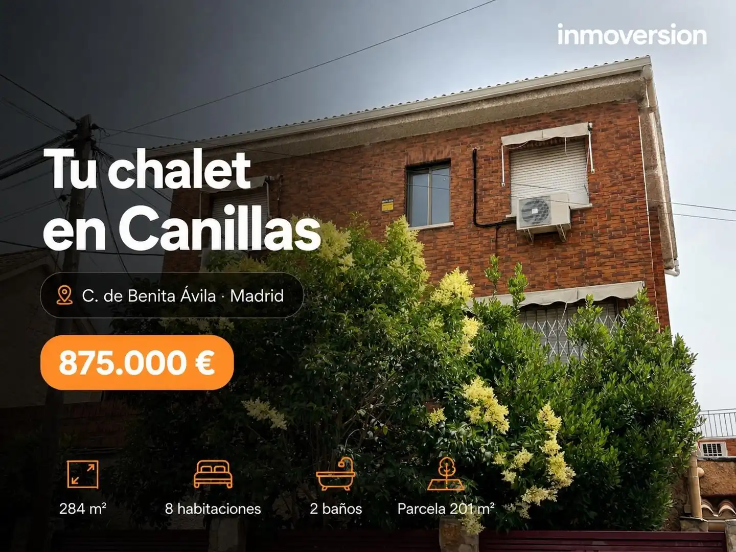 Vista exterior de Casa o xalet en venda en Madrid amb Calefacció i Terrassa