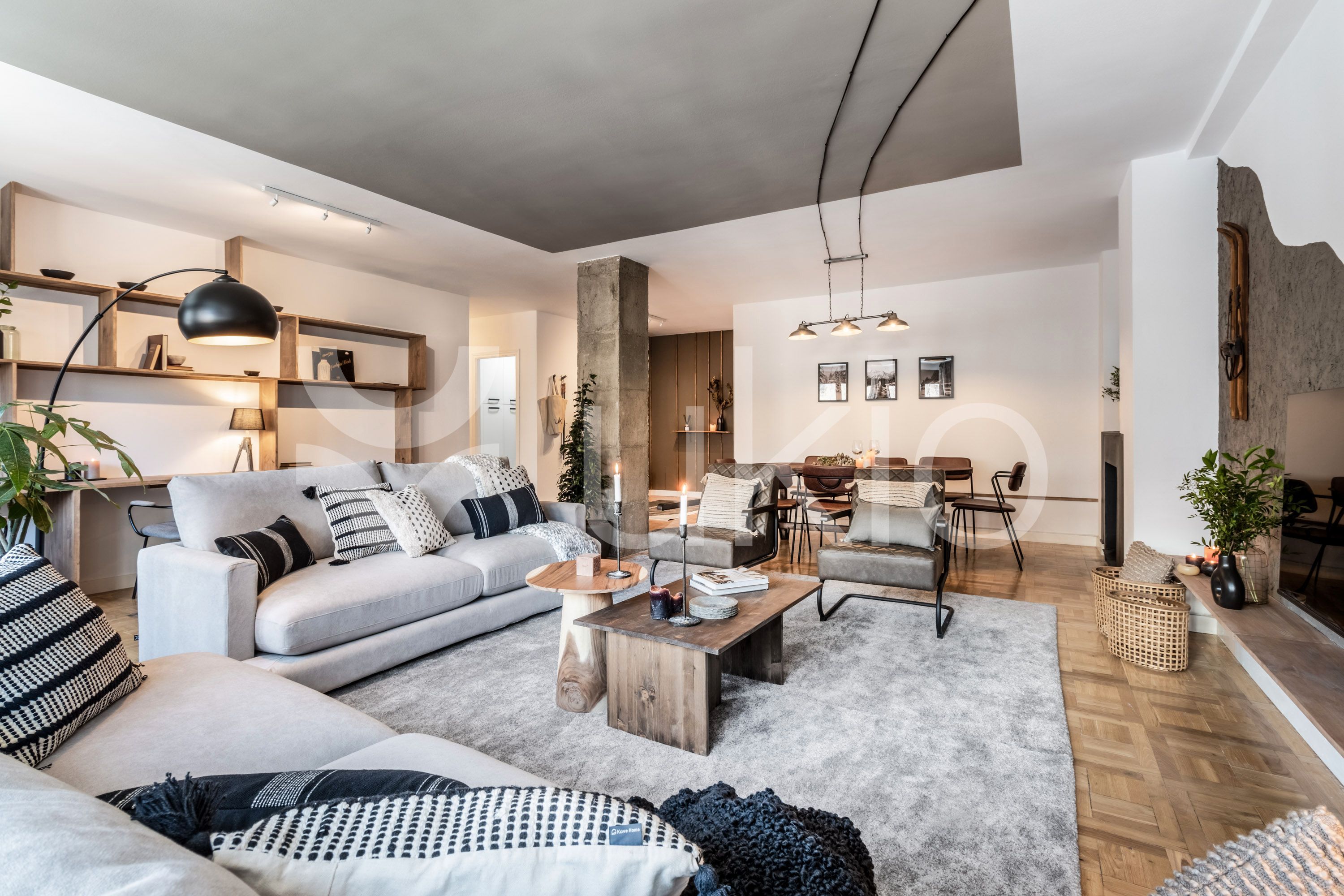 Living room of Apartment to rent in  Madrid Capital  with Air Conditioner, Heating and Furnished
