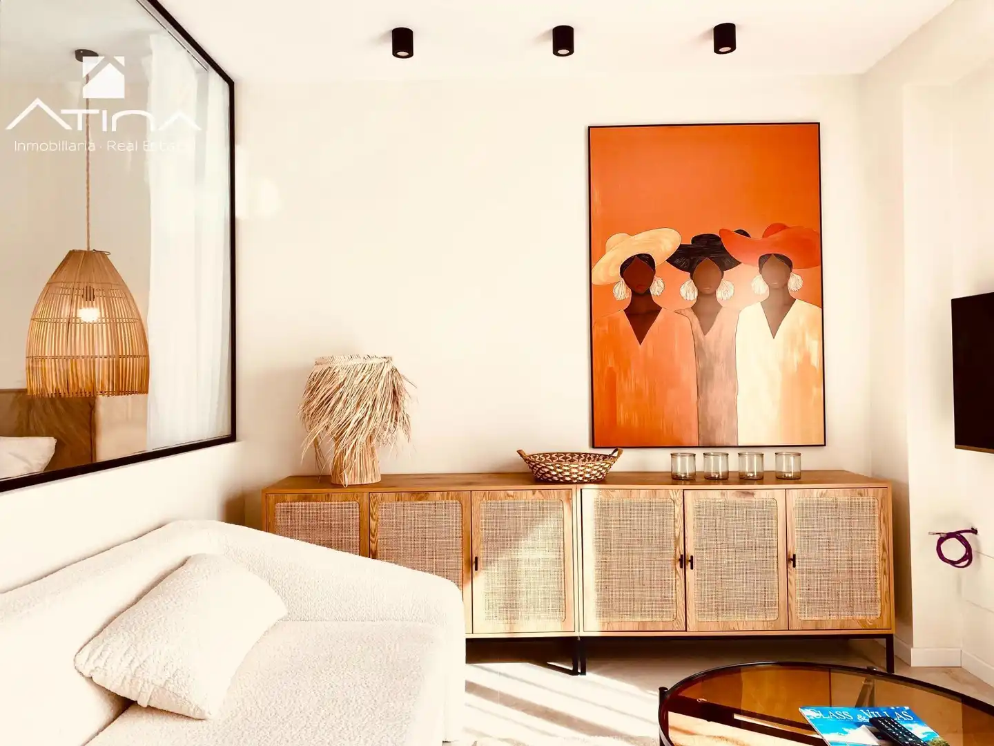 Sala de estar de Dúplex en venta en Jávea / Xàbia con Calefacción, Terraza y Amueblado