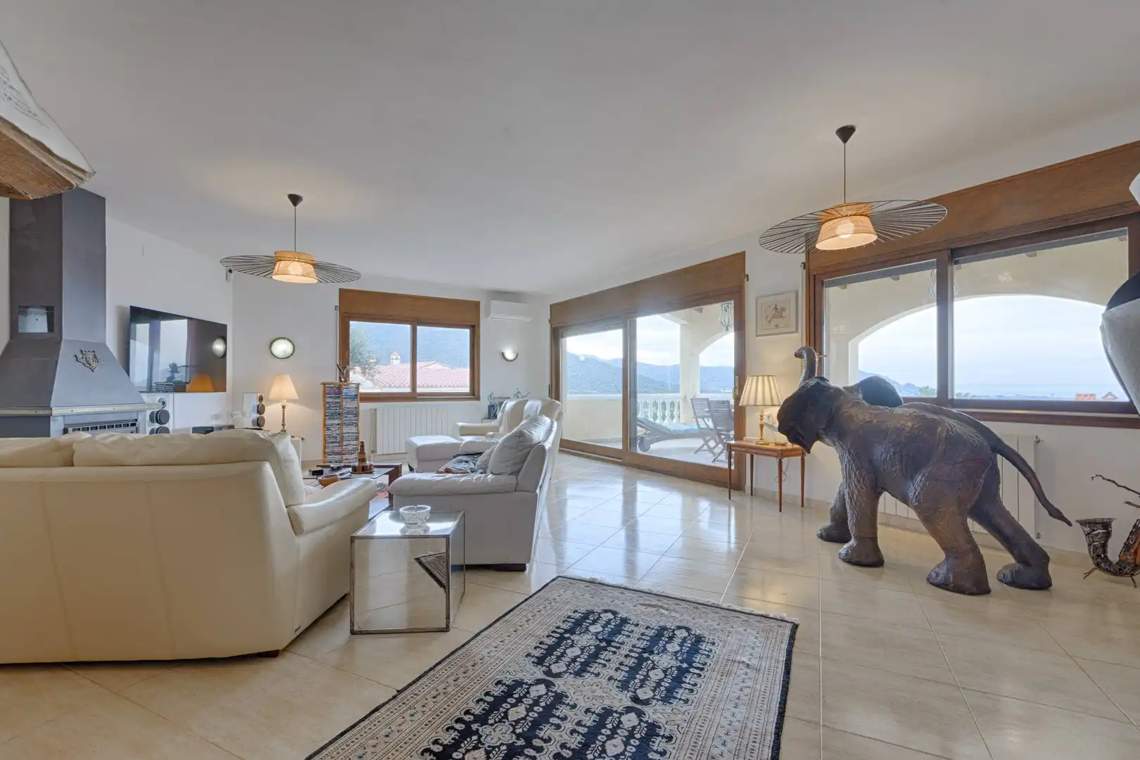 Living room of Houses for sale in Roses  with Private garden, Terrace and Swimming Pool