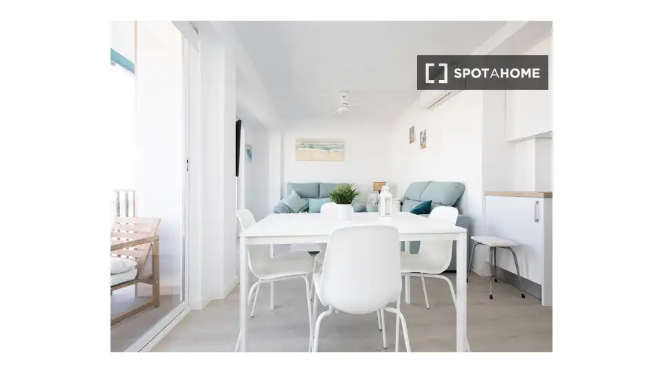 Dining room of Flat for rent in Sueca  with Air Conditioner, Heating and Furnished