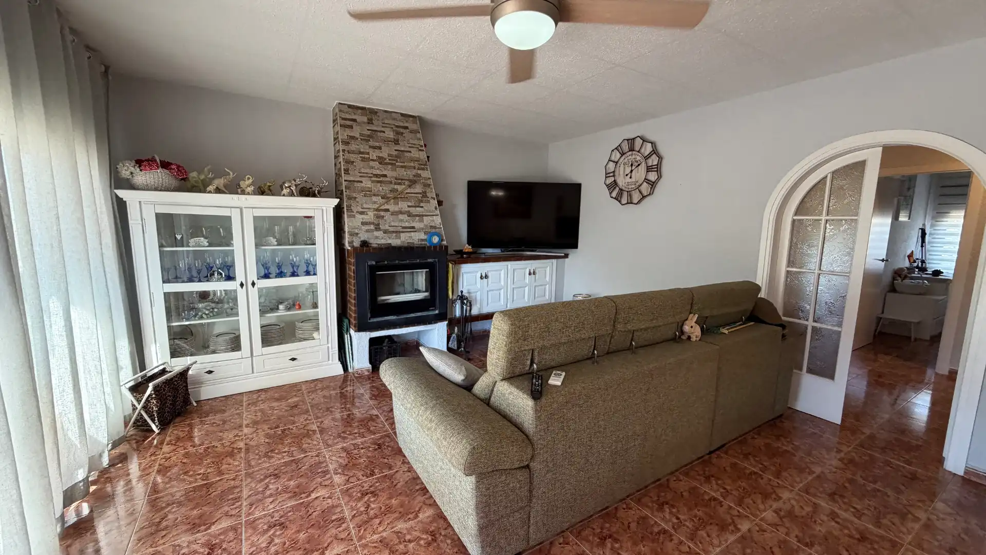 Sala d'estar de Casa o xalet en venda en Creixell amb Aire condicionat, Jardí privat i Terrassa