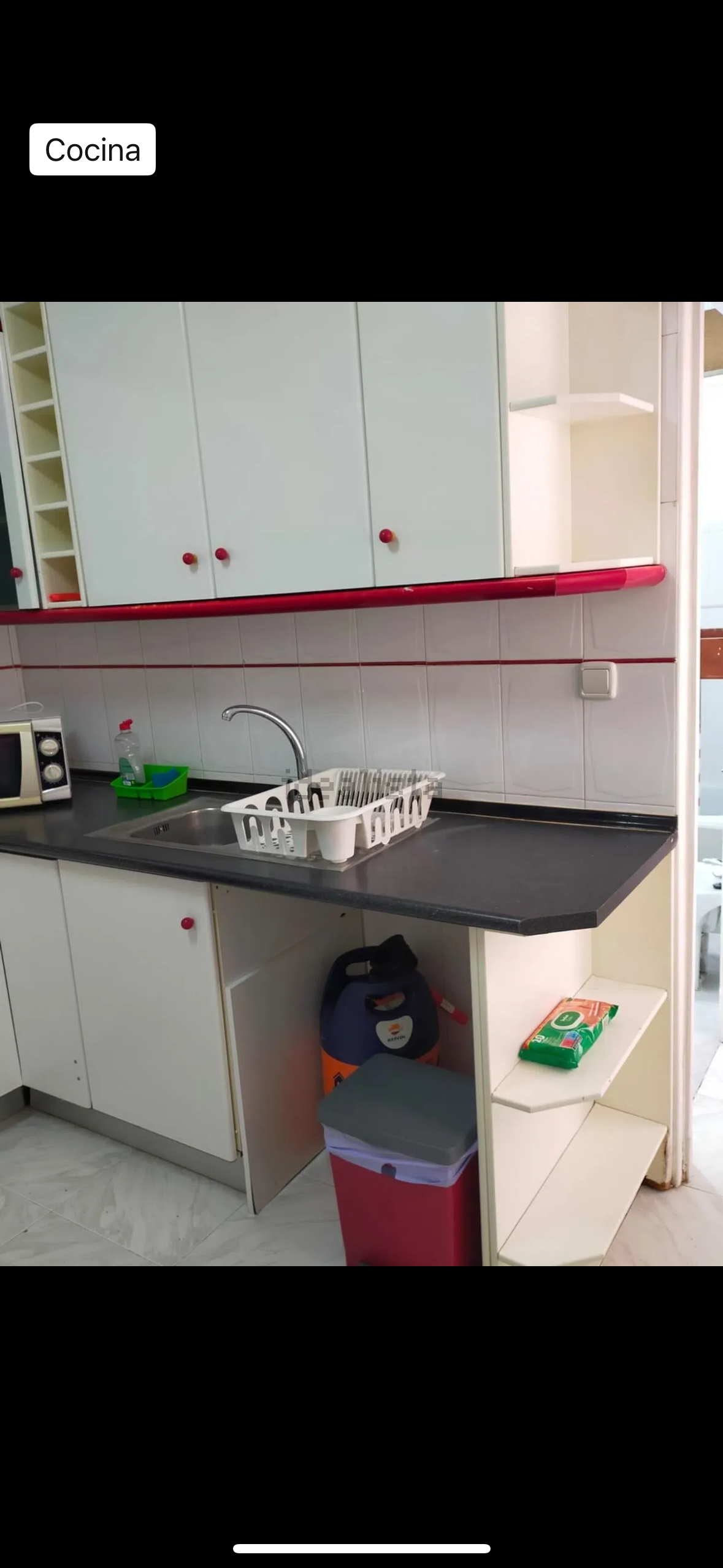 Cuina de Apartament de lloguer en  Murcia Capital amb Terrassa i Moblat