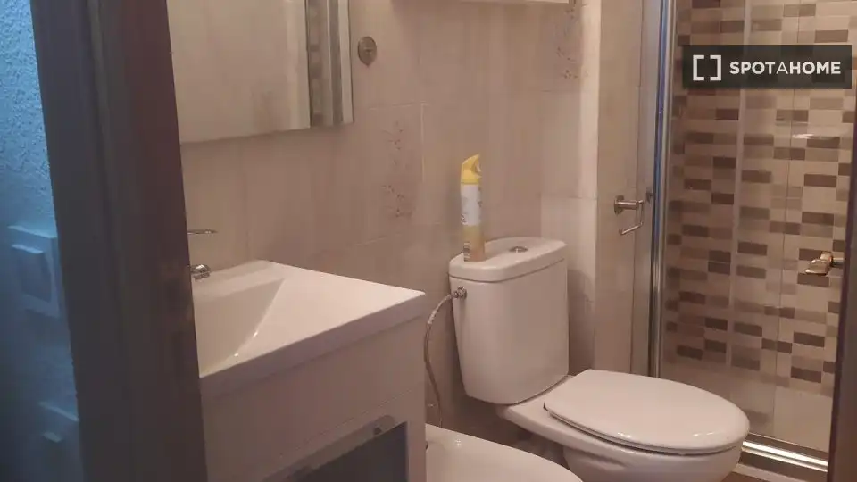 Bathroom of Flat for rent in Madrid  with Air Conditioner, Heating and Furnished