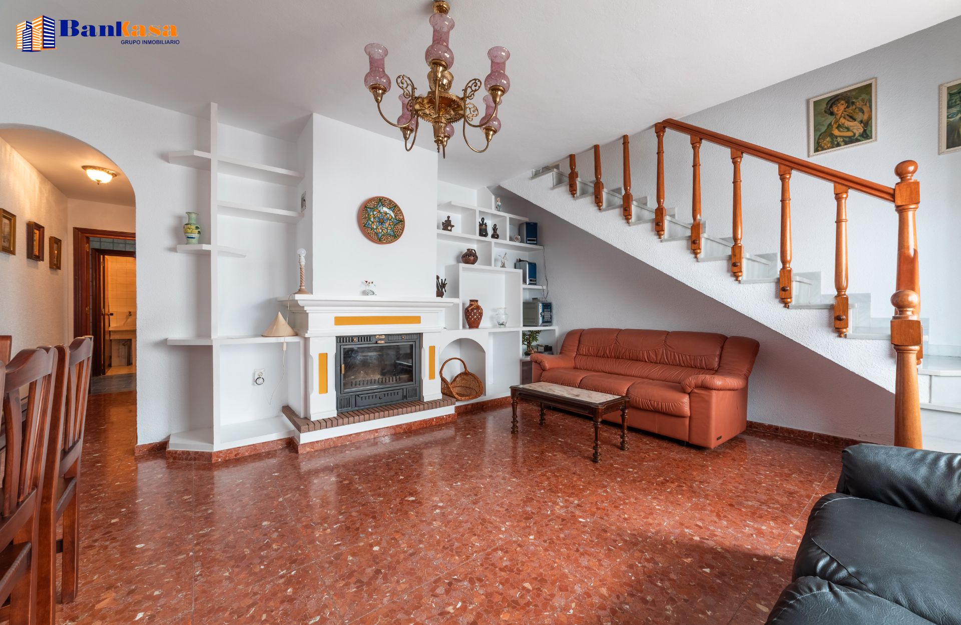 Sala d'estar de Casa adosada de lloguer en Rincón de la Victoria amb Terrassa i Moblat