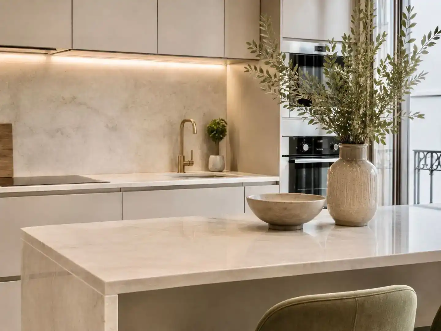 Küche von Wohnung zum Verkauf in  Madrid Capital mit Klimaanlage und Balkon