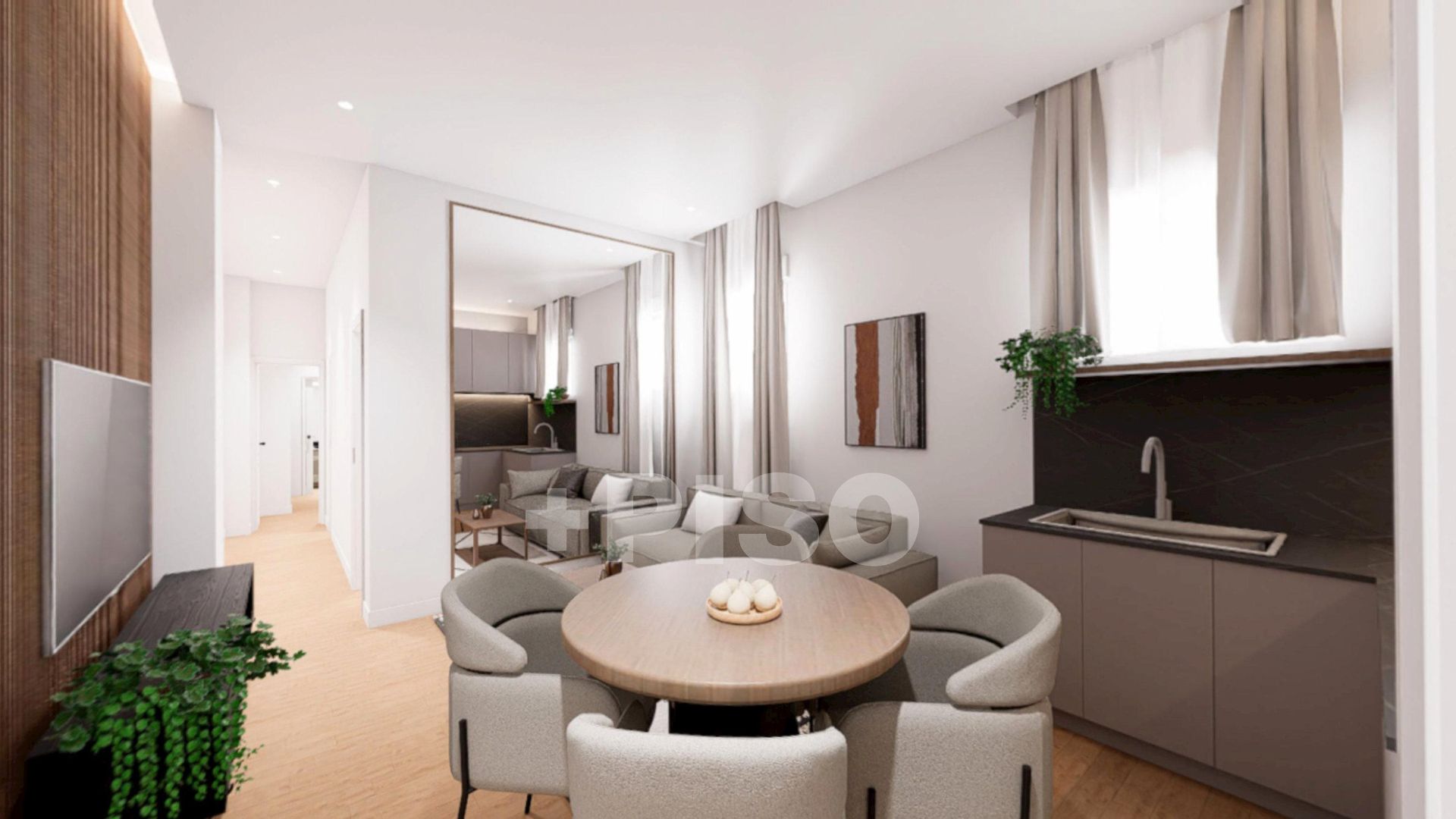 Living room of Flat for sale in  Madrid Capital  with Air Conditioner, Heating and Furnished