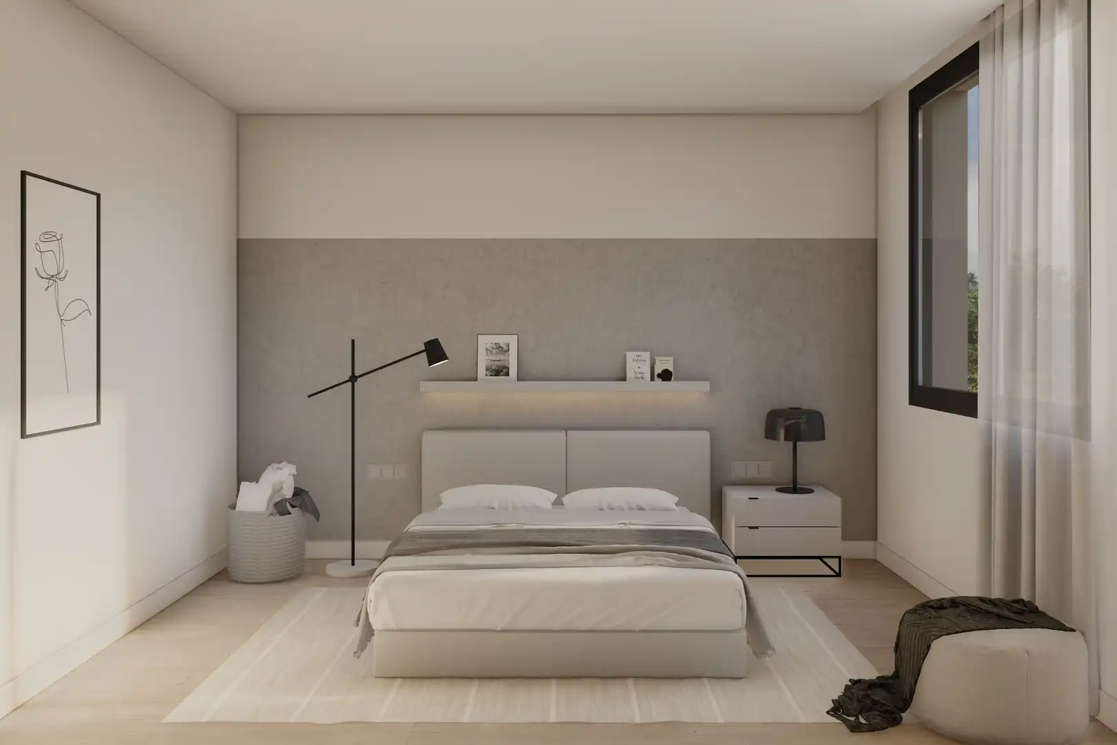 Schlafzimmer von Wohnung zum Verkauf in El Vendrell mit Klimaanlage, Privatgarten und Schwimmbad