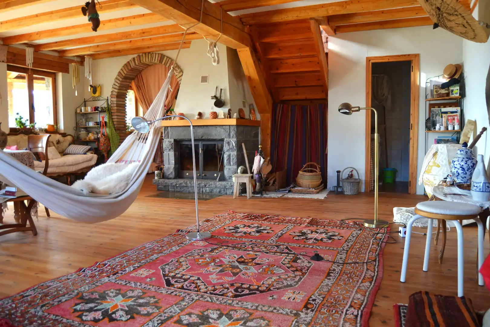 Wohnzimmer von Haus oder Chalet zum Verkauf in Aisa mit Heizung und Privatgarten