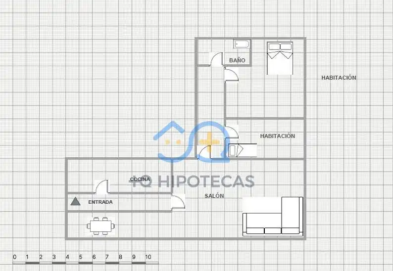 Wohnung zum Verkauf in Pantoja mit Klimaanlage, Heizung und Abstellraum