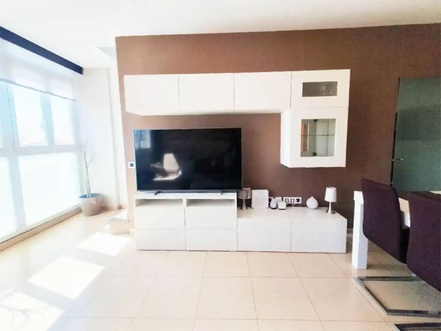 Sala de estar de Piso en venta en Roquetas de Mar con Amueblado