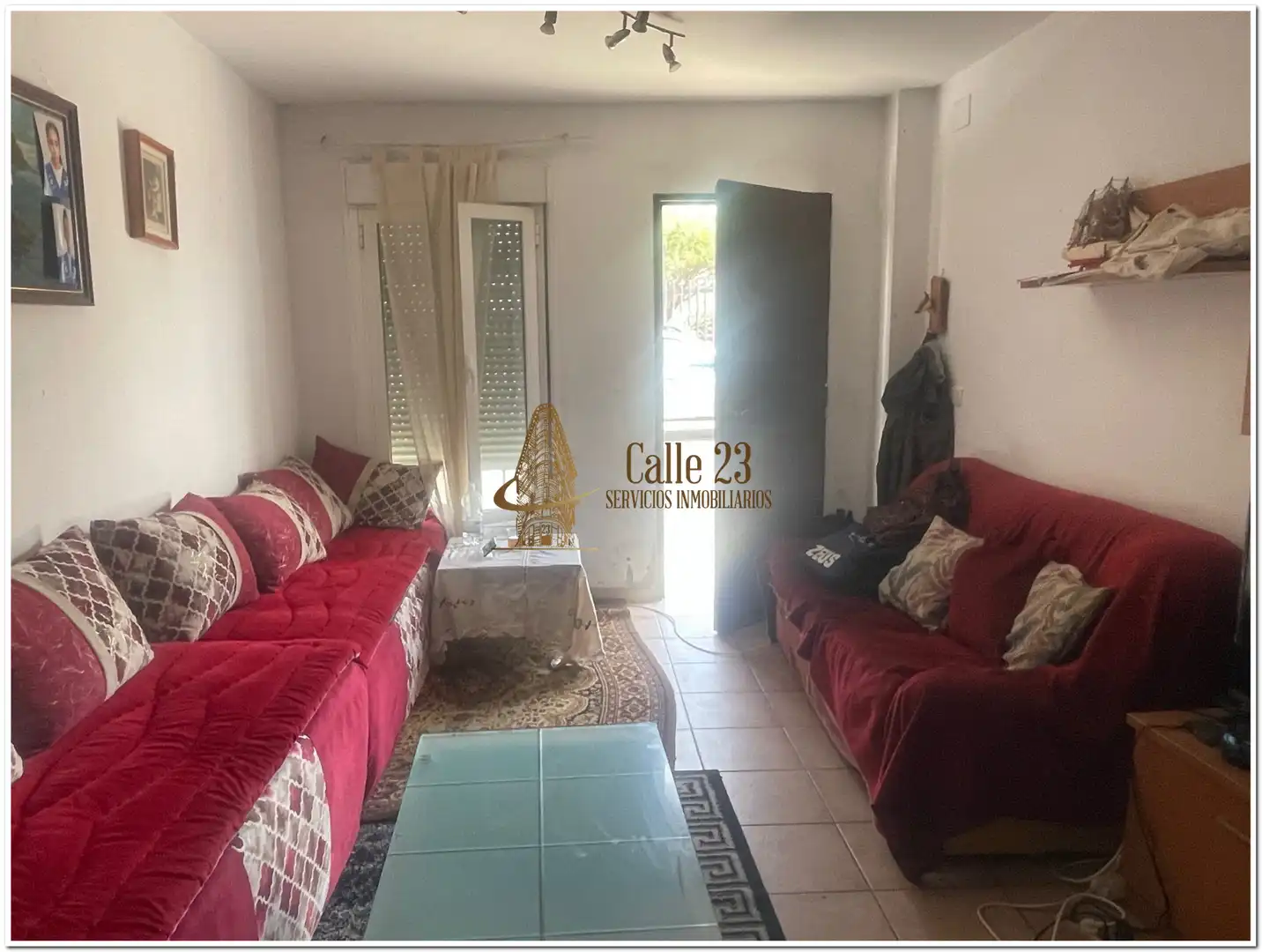 Sala de estar de Casa adosada en venta en San Juan del Puerto con Terraza