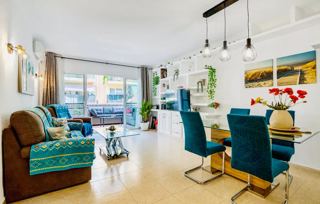 Sala d'estar de Pis en venda en Calpe / Calp amb Aire condicionat, Calefacció i Terrassa