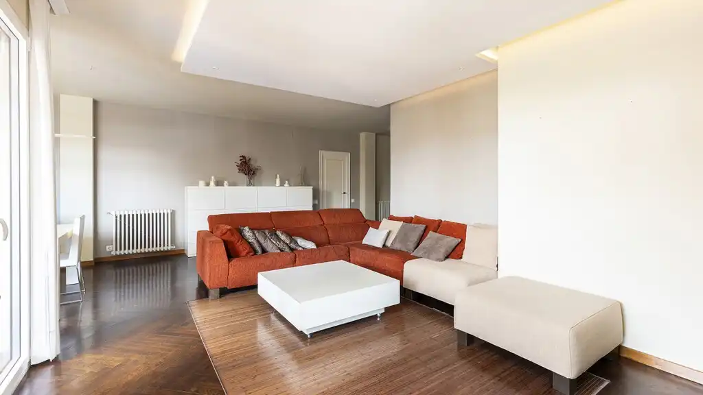 Sala de estar de Apartamento en venta en Barcelona con Aire acondicionado, Parquet y Terraza