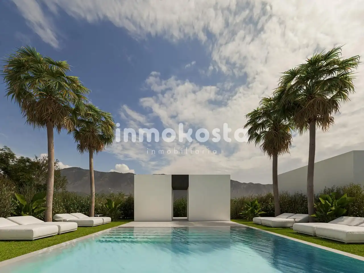 Vista exterior de Casa o xalet en venda en L'Alfàs del Pi amb Aire condicionat, Jardí privat i Terrassa