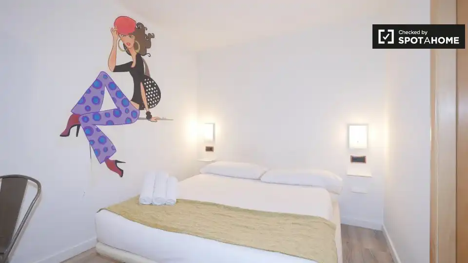 Bedroom of Flat for rent in Barcelona  with Air Conditioner, Heating and Furnished