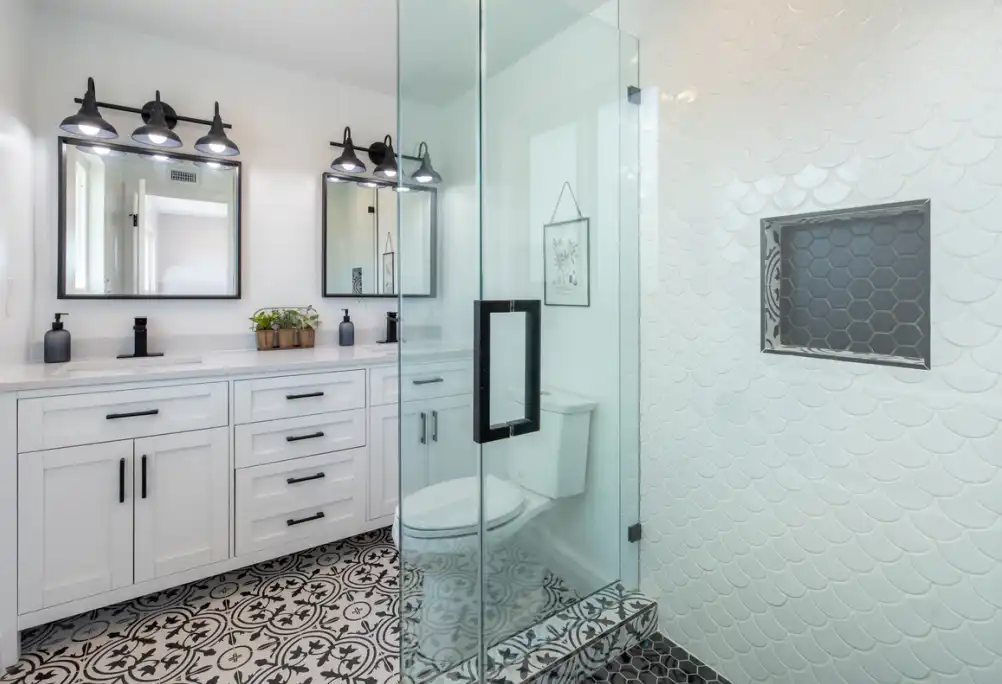 Badezimmer von Haus oder Chalet zum Verkauf in Colmenar Viejo mit Klimaanlage und Privatgarten