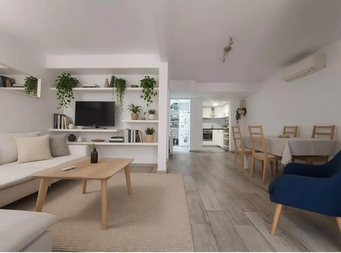 Living room of Houses for sale in Barcelona  with Air Conditioner, Heating and Parquet flooring