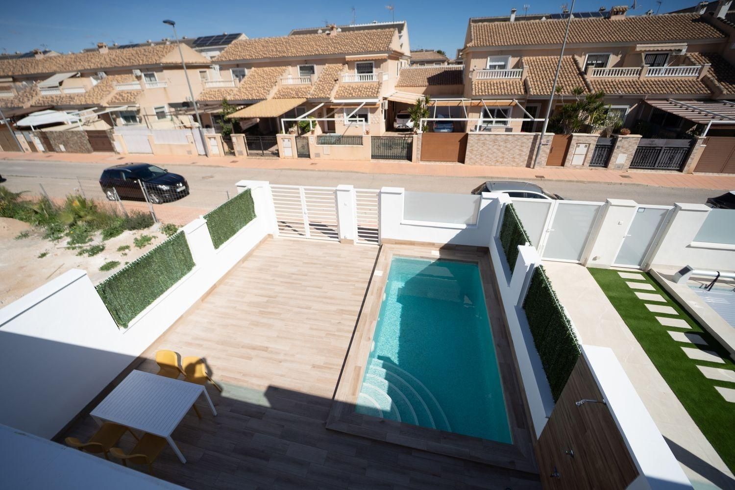 Swimming pool of Single-family semi-detached for sale in San Javier  with Terrace and Community pool