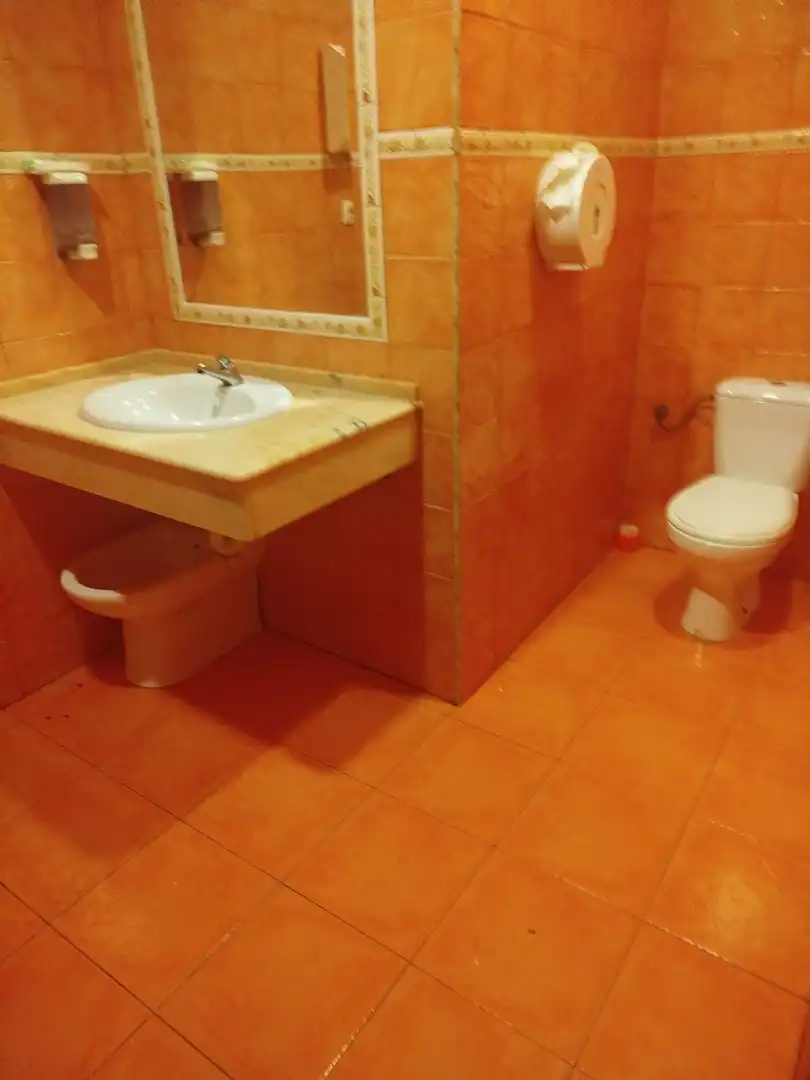 Badezimmer von Geschaftsraum zur Miete in Sanlúcar la Mayor mit Klimaanlage