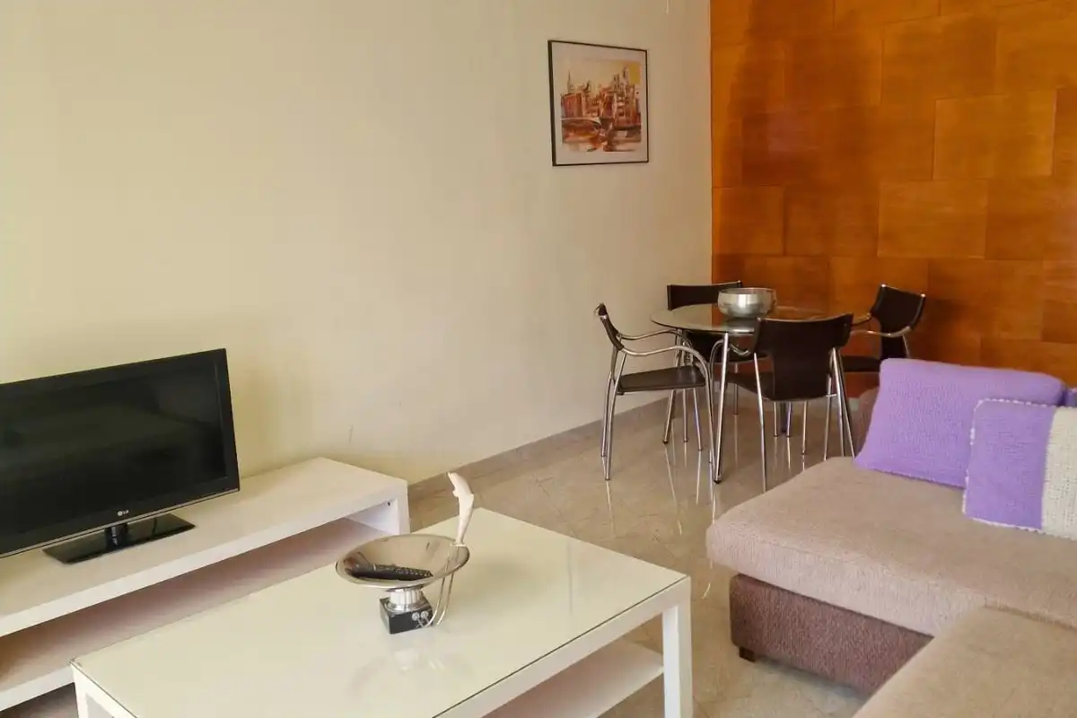 Sala de estar de Apartamento de alquiler en Girona con Aire acondicionado, Calefacción y Terraza