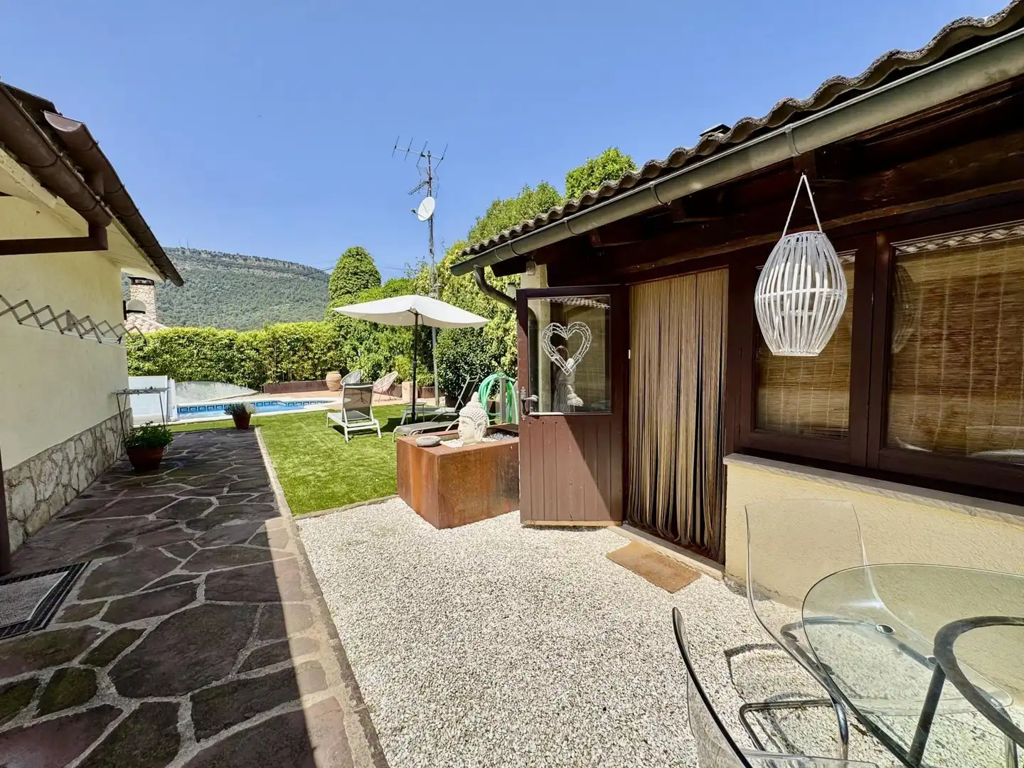 Garden of Houses for sale in Aiguafreda  with Heating, Terrace and Swimming Pool