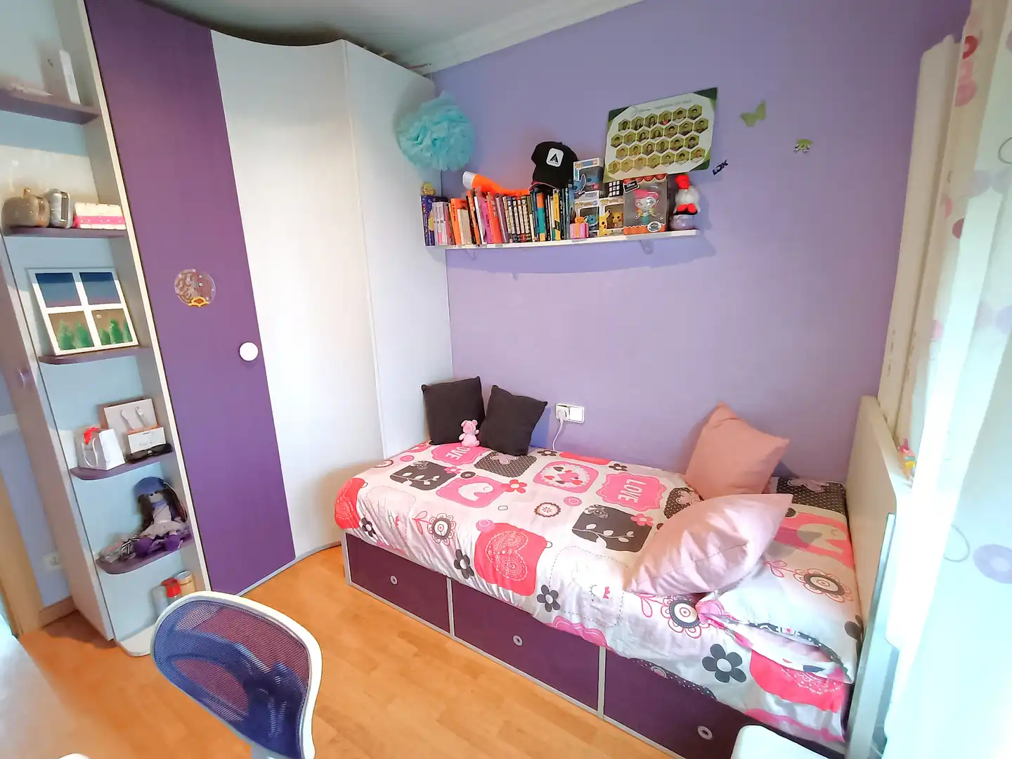 Schlafzimmer von Wohnung zum Verkauf in Manlleu mit Klimaanlage, Heizung und Parkett