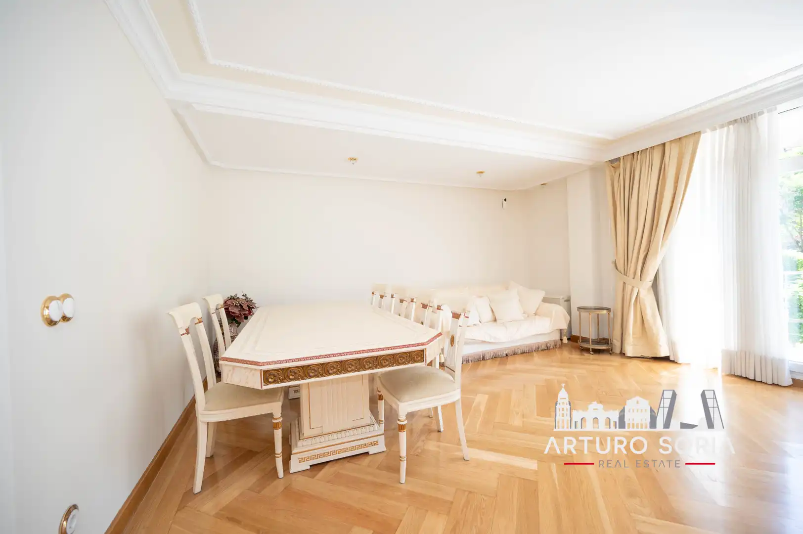 Wohnzimmer von Wohnung zur Miete in Madrid mit Klimaanlage, Heizung und Terrasse