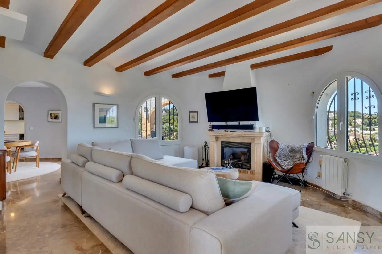 Living room of Houses for sale in Jávea / Xàbia  with Heating, Terrace and Storage room