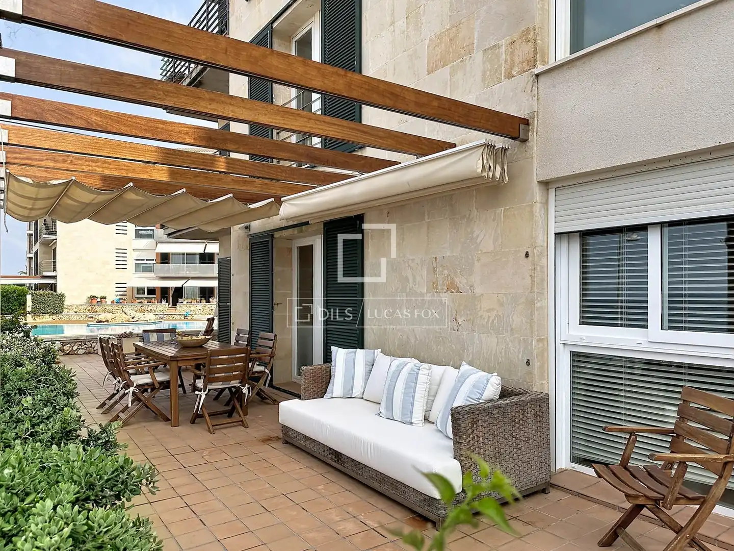 Terrasse von Wohnung zur Miete in Ciutadella de Menorca mit Klimaanlage, Heizung und Privatgarten
