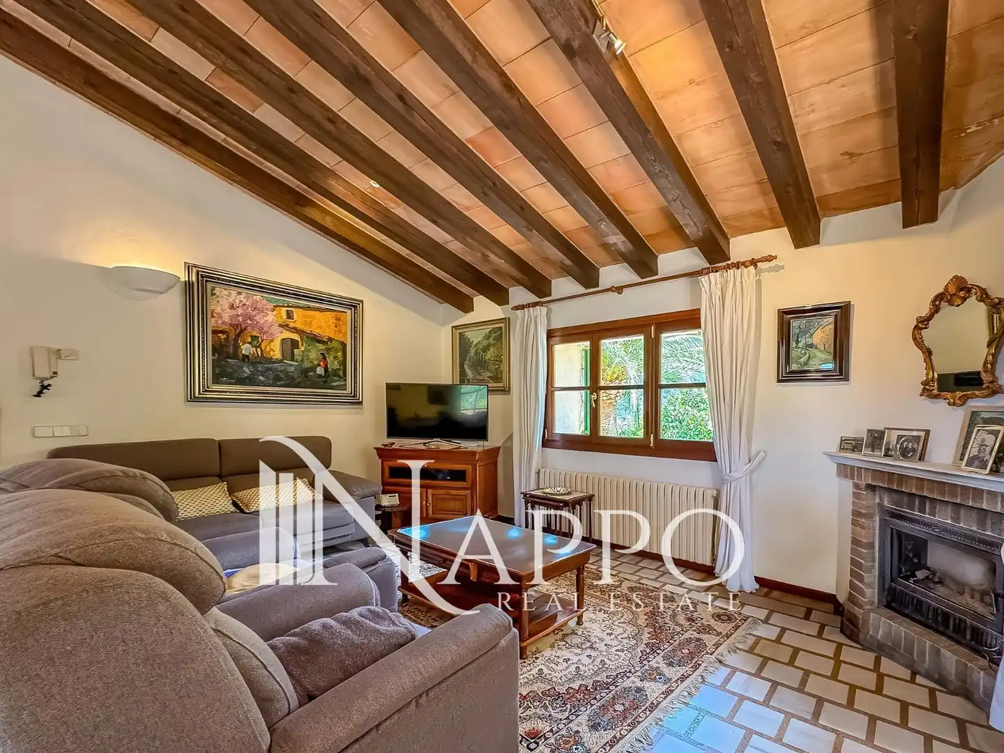 Living room of Houses for sale in Sóller  with Air Conditioner, Storage room and Swimming Pool