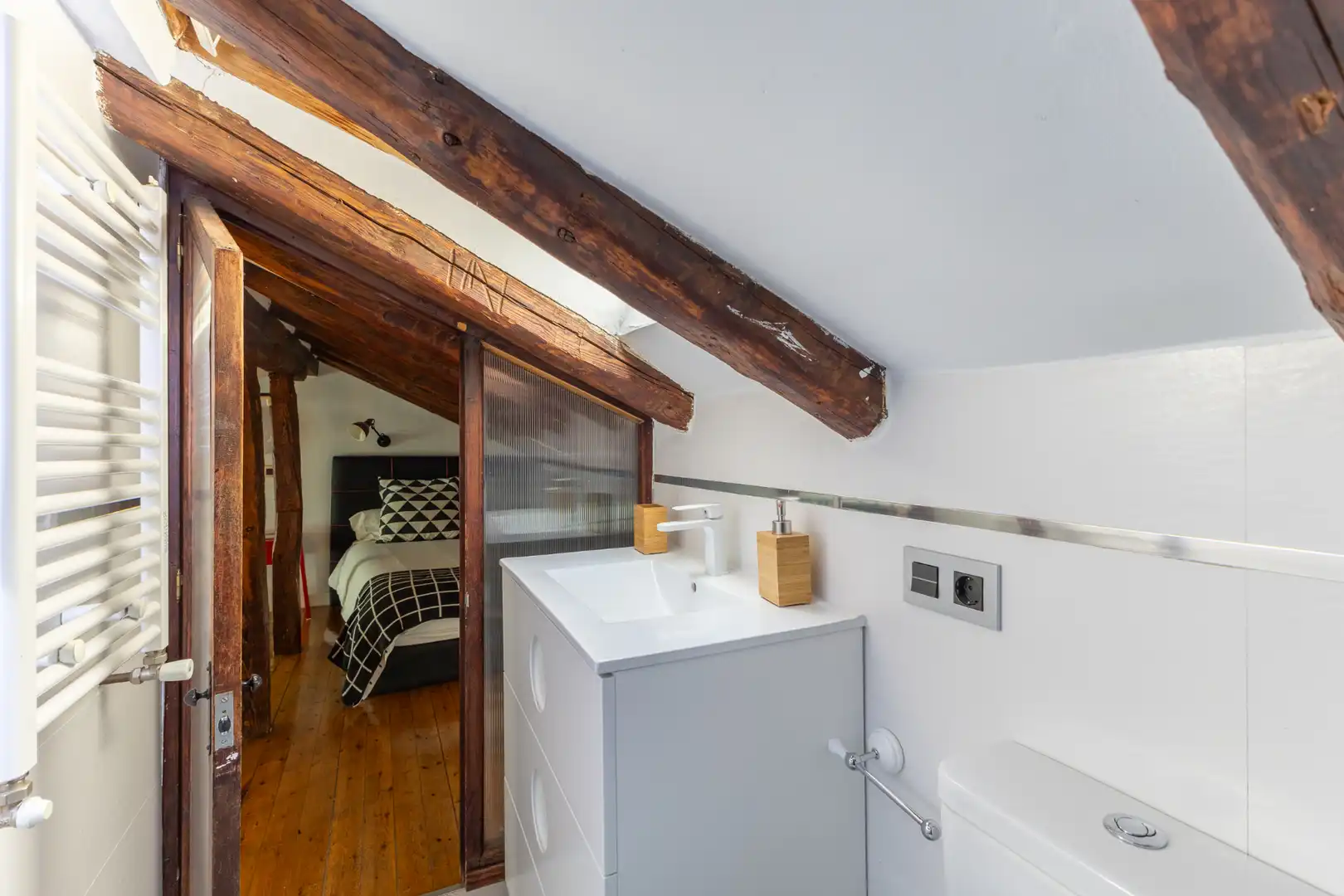 Habitación de Ático de alquiler en Madrid con Aire acondicionado, Calefacción y Parquet