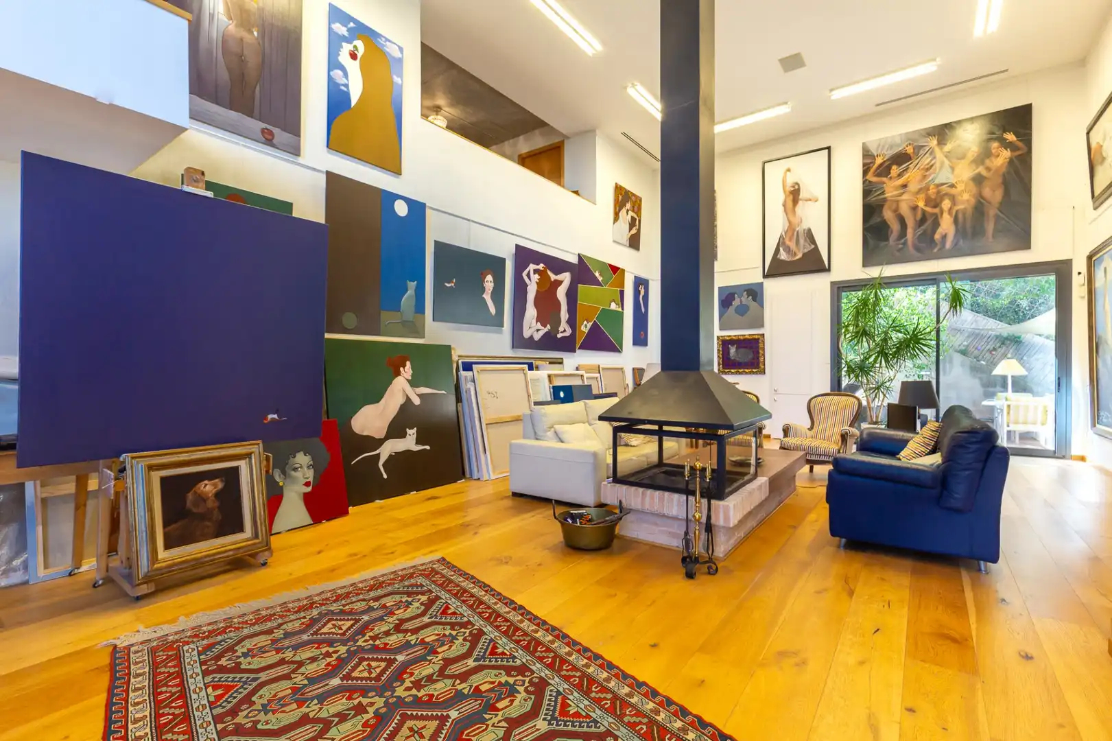 Sala d'estar de Casa o xalet en venda en Sant Cugat del Vallès amb Aire condicionat, Calefacció i Terrassa
