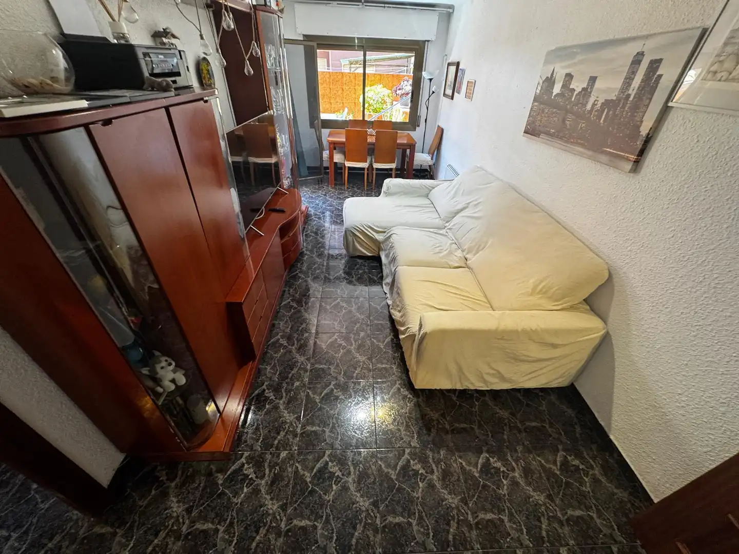 Sala d'estar de Pis en venda en L'Hospitalet de Llobregat amb Calefacció i Terrassa