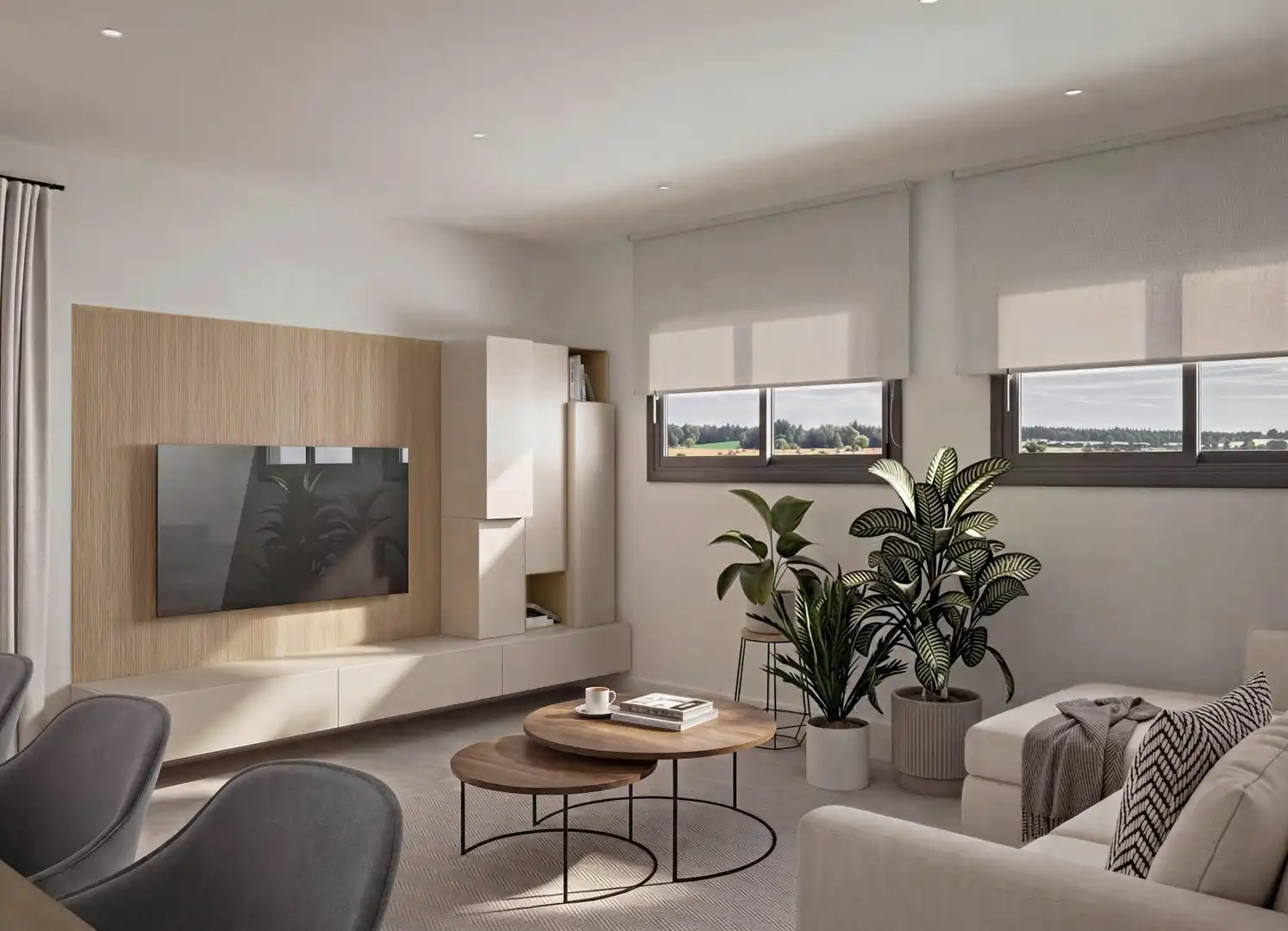 Sala de estar de Casa adosada en venta en Roda de Ter
