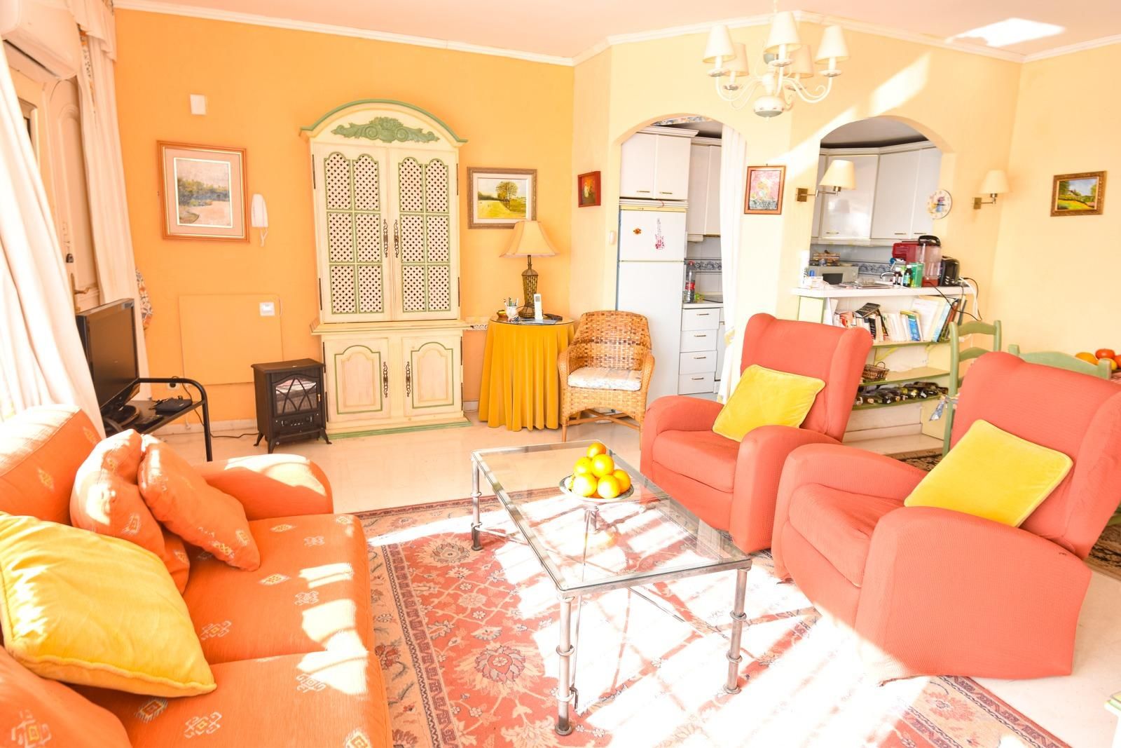 Sala d'estar de Apartament en venda en Mijas amb Aire condicionat, Calefacció i Terrassa