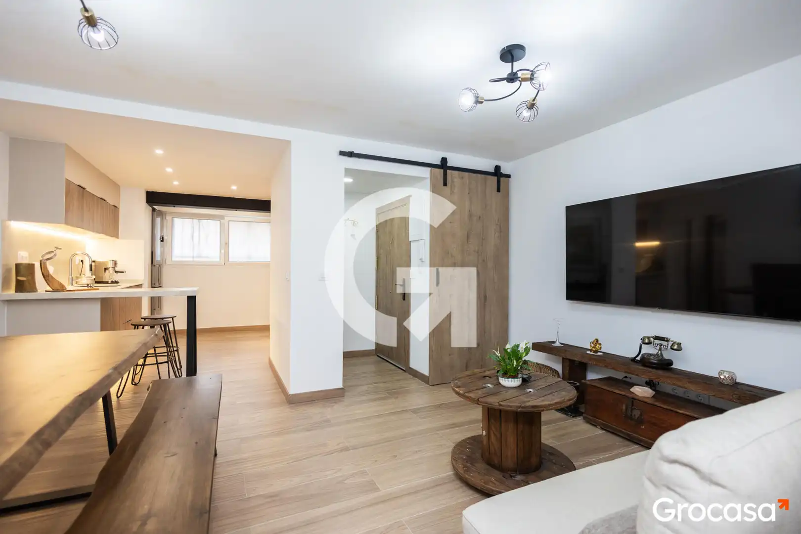 Living room of Flat for sale in Barcelona  with Air Conditioner, Heating and Furnished