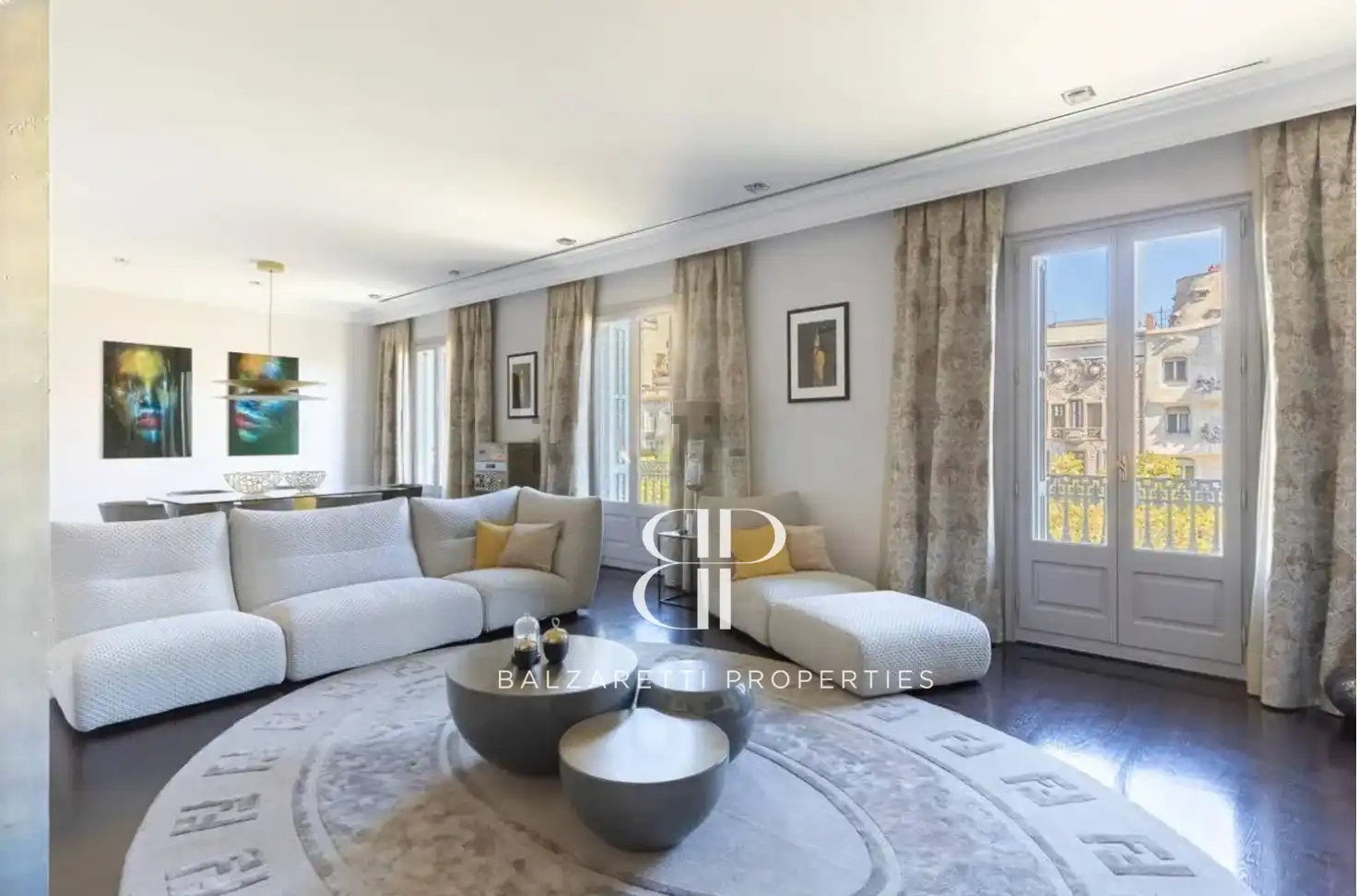 Wohnzimmer von Wohnung zur Miete in Barcelona mit Klimaanlage, Heizung und Parkett