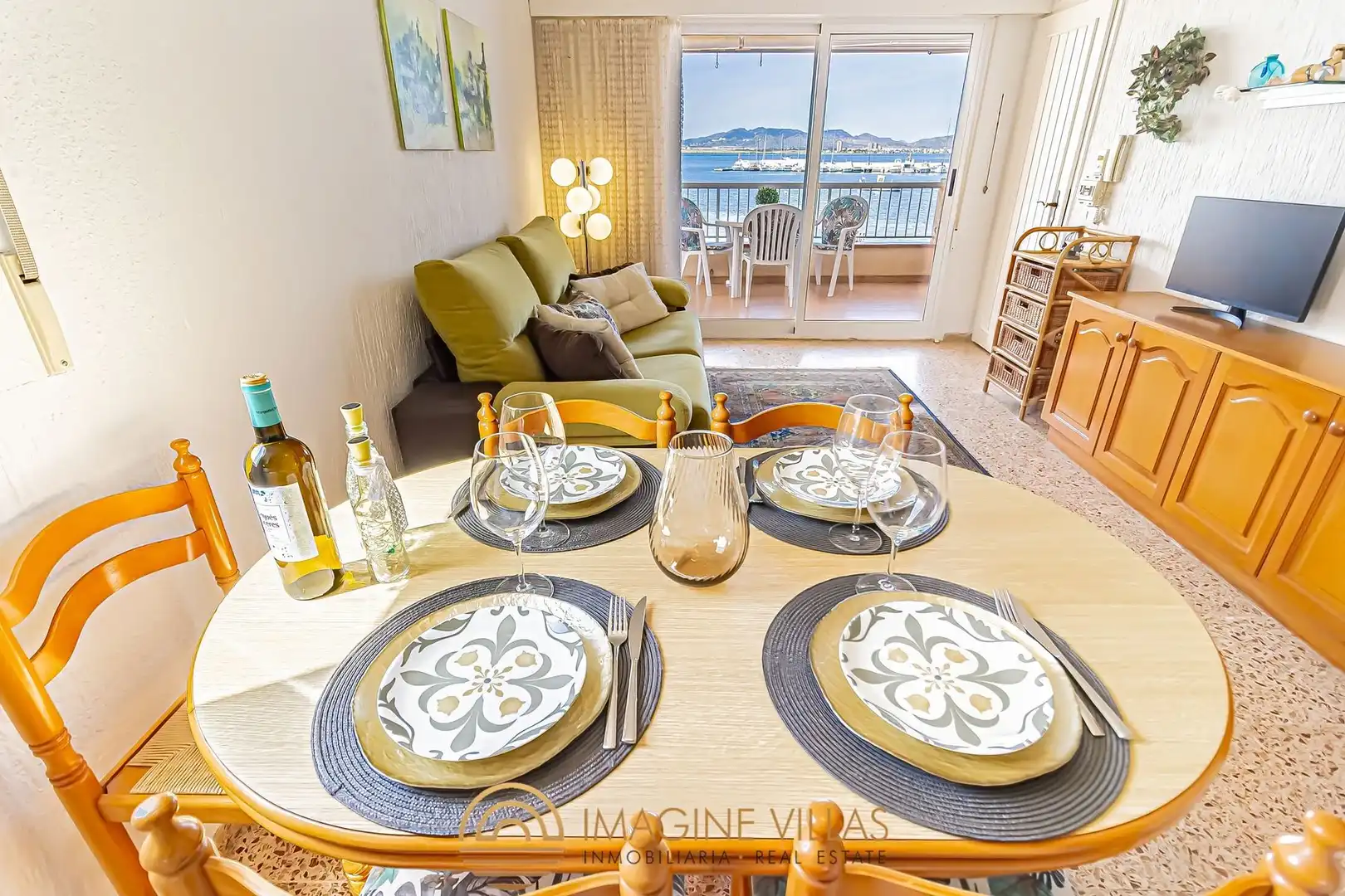 Comedor de Apartamento en venta en La Manga del Mar Menor con Amueblado y Piscina comunitaria