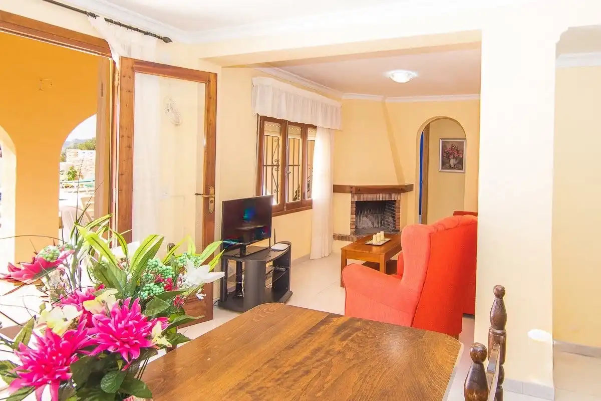 Sala de estar de Casa o chalet de alquiler en Benissa con Aire acondicionado, Calefacción y Jardín privado