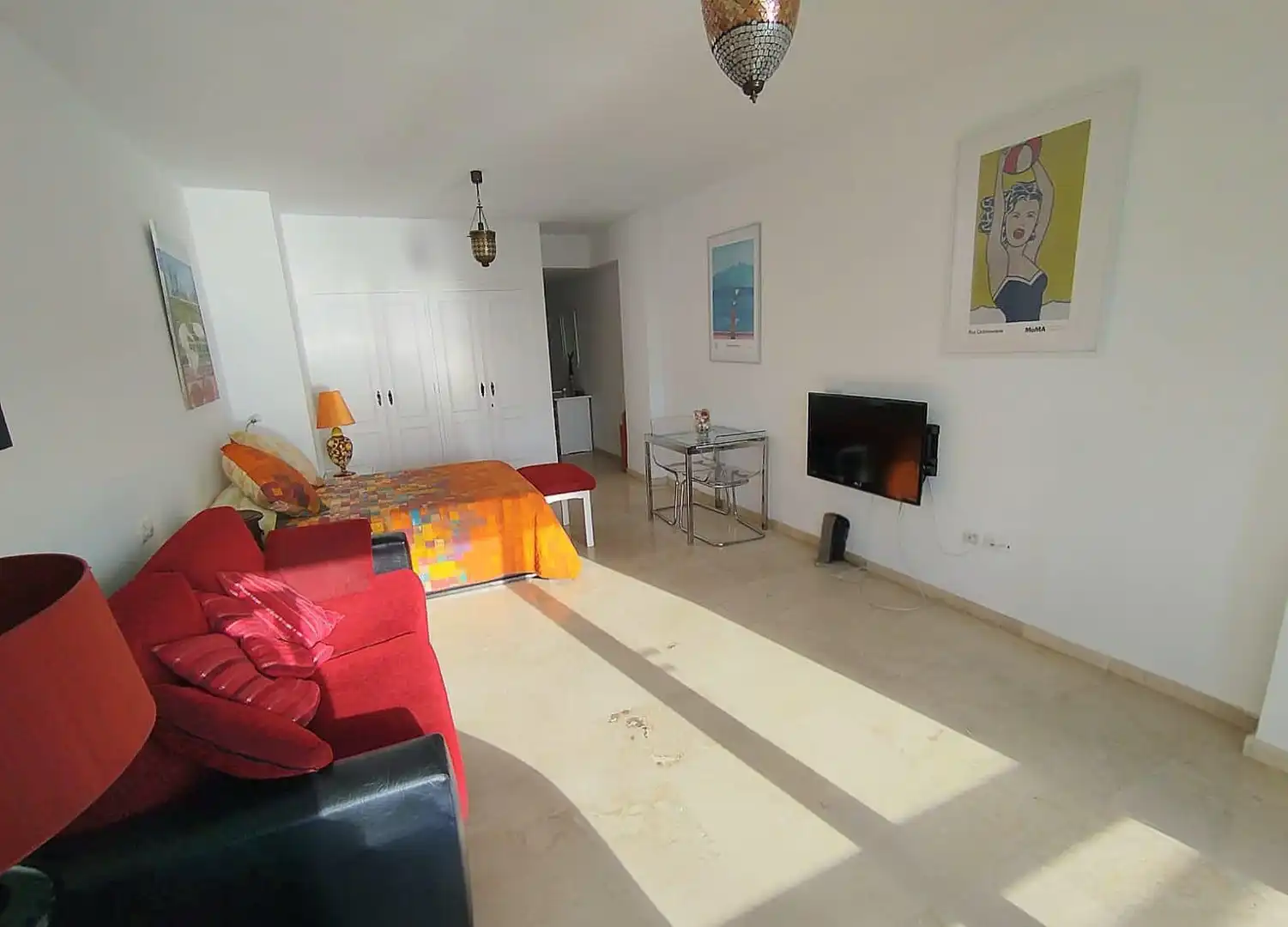 Sala de estar de Estudio en venta en Torremolinos con Aire acondicionado, Jardín privado y Terraza